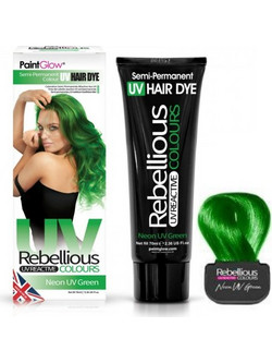 PaintGlow UV Rebellious Neon Green Ημιμόνιμη Βαφή Μαλλιών Χωρίς Αμμωνία 70ml