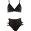 Gsecret Bikini Set Τριγωνάκι Ψηλόμεσο Brazil Μαύρο WX206-6285