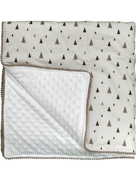 Bebe Stars Pom-Pom Fox 3063 Κουβέρτα Αγκαλιάς Fleece 90x110 Λευκή Μπεζ