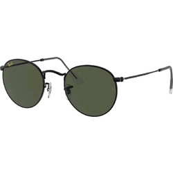 Ray-Ban RB3447 9199/31 Ανδρικά Γυαλιά Ηλίου Στρογγυλά Μεταλλικά Μαύρα με Πράσινο Polarized Φακό