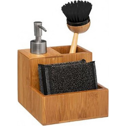 Dispenser, σφουγγάρι και βούρτσα bamboo