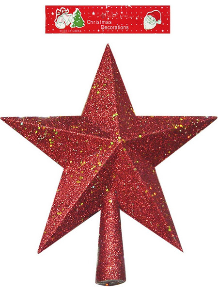Κορυφή Άστρο Glitter 20cm (93-1683) Kόκκινο