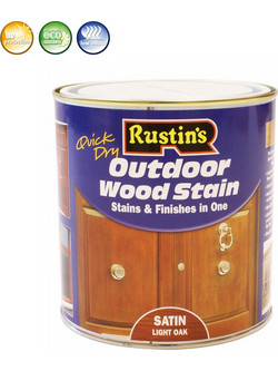 Rustins Outdoor Wood Stain Βερνίκι Mahogany Satin 1lt