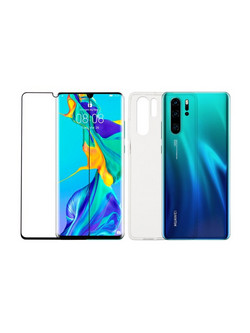 Vivid Set TPU+ Tempered Glass Full Face Huawei P30 Black (VIGELLY67TNGLASSBK)