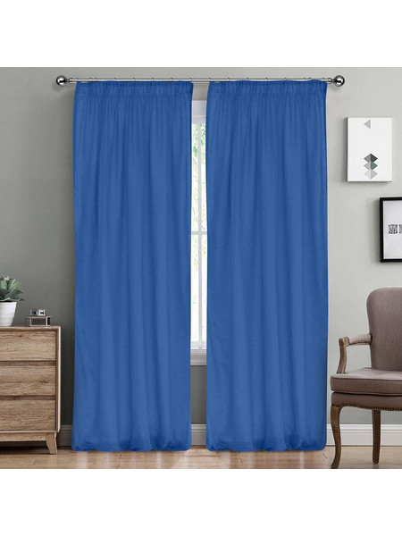 Lino Home Κουρτίνα με Τρέσα 145x295 Line 604 Blue