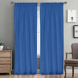Lino Home Κουρτίνα με Τρέσα 145x295 Line 604 Blue