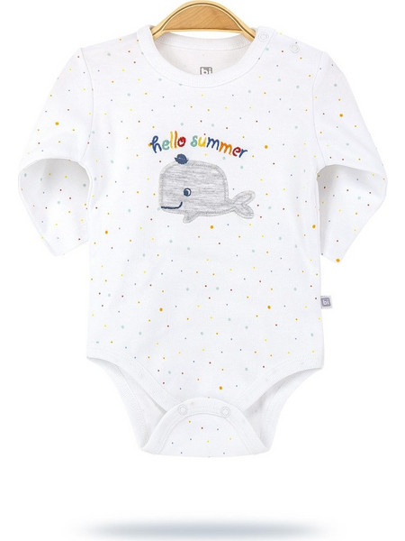 Bibaby Φορμάκι Εσώρουχο Μακρυμάνικο Λευκό 56765