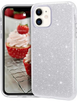 Θήκη Shining Χρυσόσκονη Για Apple iPhone 12 Mini 5,4'' Ασημί