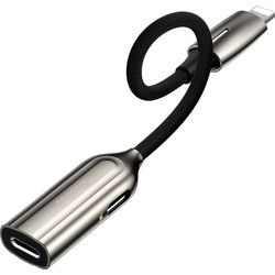 Baseus L55 Αντάπτορας Lightning (Male) σε 2 x Lightning (Female) 9CM - Μαύρο (CALL55-0A) (200-107-863)