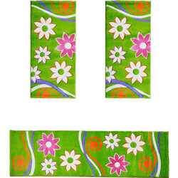 Σετ Κρεβατοκάμαρας 3Τμχ. Groovy 5710 Green ΣΕΤ (2 67x140 & 67x220) Heatset