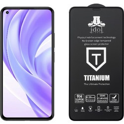 TEMPERED GLASS XIAOMI 11 LITE 5G NE / MI 11 LITE 4G / MI 11 LITE 5G 6.55" 9H 0.25mm TITANIUM SEMI CURVED FULL GLUE BLACK