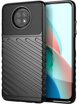 Thunder θήκη Flexible Tough Rugged Cover TPU θήκη για Xiaomi Redmi Note 9T 5G Μαύρο