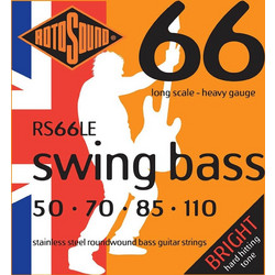 Rotosound RS66 LE Σετ 4 Χορδές Ηλεκτρικού Μπάσου Stainless Steel 50-110" Hard Tension
