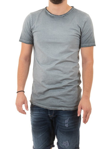 Κοντομάνικη Μπλούζα T-Shirt Back2Jeans B46 ανοικτό Γκρι