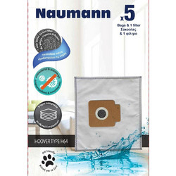 Naumann Hoover Type H64 Σακούλες Σκούπας 5τμχ Συμβατές με Σκούπα Hoover