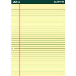 Μπλοκ Globus Legal Pad Δικηγορικό Κίτρινο 50 Φύλλων