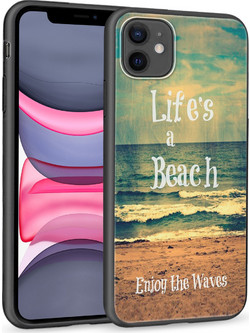 Θήκη iPhone 11 Black TPU - Life Is A Beach