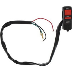 Αδιάβροχος διακόπτης On/Off με θύρα USB 5V 2A ποδηλάτου και μηχανής για φώτα OEM