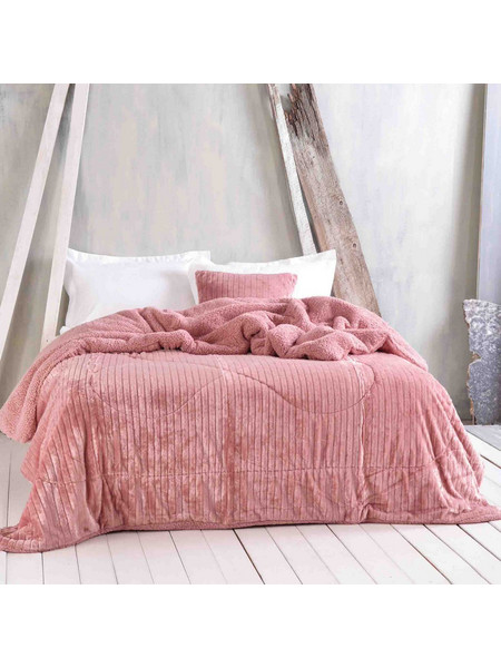 Rythmos Κουβερτοπάπλωμα Υπέρδιπλο 220x240 Shabby Ροζ