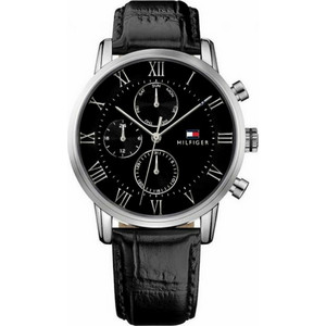 Tommy Hilfiger Kane Ανδρικό Ρολόι Χρονογράφος με Μαύρο Δερμάτινο Λουράκι 1791401 Tommy Hilfiger Kane Ανδρικό Ρολόι Χρονογράφος με Μαύρο Δερμάτινο Λουράκι 1791401