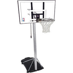 Spalding NBA Silver Μπασκέτα με Βάση και Ρυθμιζόμενο Ύψος 245-305cm 59476CN