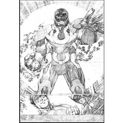DC Comics Art Print Darkseid Comic Book Art Print 42 x 30 cm
