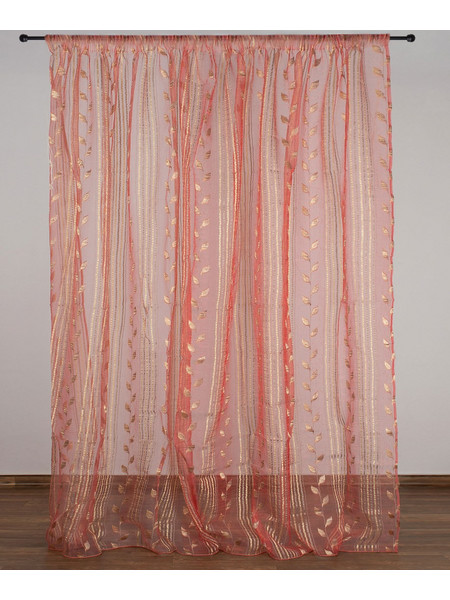 Silk Fashion Κουρτίνα με Τρέσα 280x300 nx6105 Ροδί