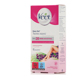 Veet Easy Gel Ταινίες Αποτρίχωσης για Πόδια 40τμχ
