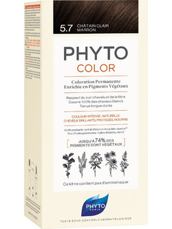 Phyto PhytoColor 5.7 Καστανό Ανοιχτό Μαρόν Φυτική Μόνιμη Βαφή Μαλλιών Χωρίς Αμμωνία 50ml