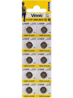 Vinnic LR54/AG10/189/LR1130/G10/SR54/390 1.5V 10τμχ