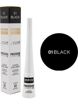 Andreia Precision Liquid 01 Πινέλο Eyeliner 3.5ml