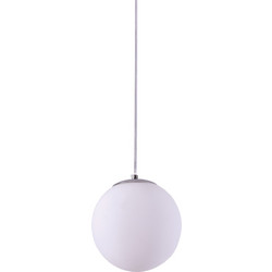 HomeLighting Alessia Κρεμαστό Φωτιστικό Οροφής Μπάλα Μονόφωτο E14 Λευκό Φ20cm 77-3710