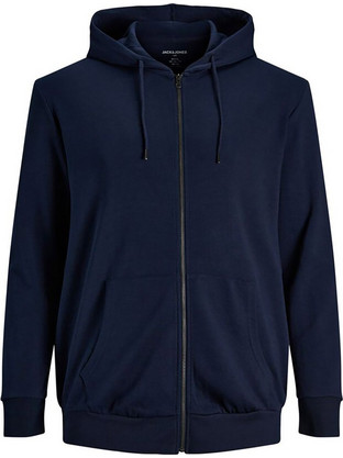Jack & Jones Ανδρική Ζακέτα Φούτερ με Κουκούλα και Φερμουάρ Navy Μπλε 12182493