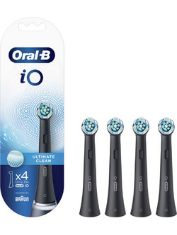 Oral-B iO Ultimate Cleaning Black Ανταλλακτικές Κεφαλές Ηλεκτρικής Οδοντόβουρτσας 4τμχ