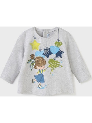 Mayoral Baby Μπλούζα Μακρυμάνικη Ecofriends Χρώμα 81 Περλέ Σκούρο (11-02085-081)