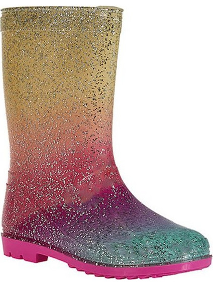 Elenross GS01725C Γαλότσα παιδική rainbow glitter