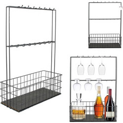 Μεταλλικό Μίνι Μπαρ με 16 Άγκιστρα 44.5 x 18.2 x 62 cm Home Deco Factory KA2953