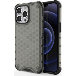 Honeycomb Case armor cover with TPU Bumper for iPhone 13 Pro black