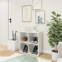 vidaXL Παπουτσοθήκη Ξύλινη Λευκή Μ105xΠ35.5xΥ70cm 808257
