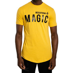 Magic bee - MB2207 - Curved Hem Glossy Logo Tee - Yellow - Μπλουζά Μακό - yellow