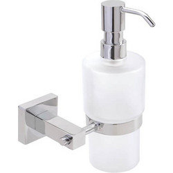 Επιτοίχιο Dispenser Γυάλινο Ορειχάλκινο Ασημί Creavit Svida (BS44606)