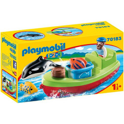 Playmobil 1-2-3 Αλιευτικό Σκάφος για 1,5+ Ετών 70183