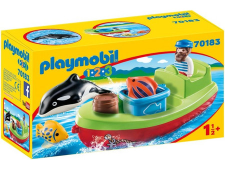 Playmobil 1-2-3 Αλιευτικό Σκάφος για 1,5+ Ετών 70183