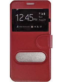 Θήκη flip με Call Display, δυνατότητα απάντησης και STAND για LG Zero - Κόκκινο