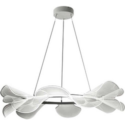 Fabas Luce Κρεμαστό Φωτιστικό Οροφής Μονόφωτο LED με Θερμό Λευκό Φως Λευκό 3626-45-102