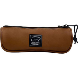 Lyc Sac City Eclair Leatherlike Κασετίνα Βαρελάκι Καφέ 48099