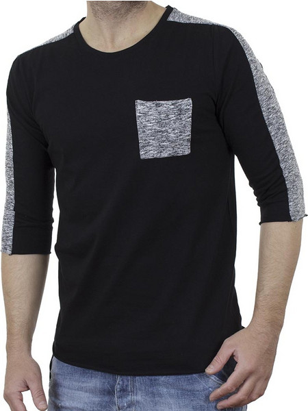 Μακρυμάνικη Μπλούζα T-shirt HASHTAG PIL W17062-00 Μαύρο