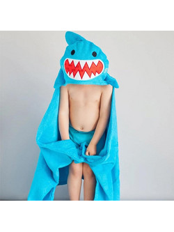 Zoocchini Sherman The Shark Παιδικό Πόντσο Θαλάσσης Μπλε 55x127cm