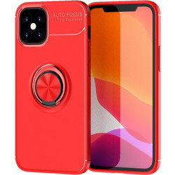 Ancus AutoFocus Shockproof Ring Holder Back Cover Red (iPhone 12 mini)