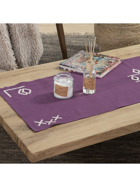 Runner Laoura Mauve Nef-Nef 45X150 100% Βαμβάκι